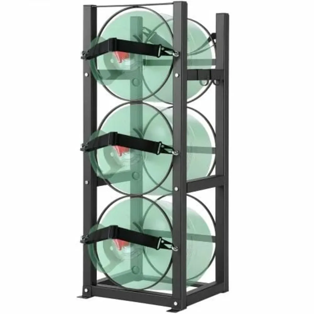 Refrigerant Tank Rack, with 3 x 30lbs Bottle Tanks - Image 1