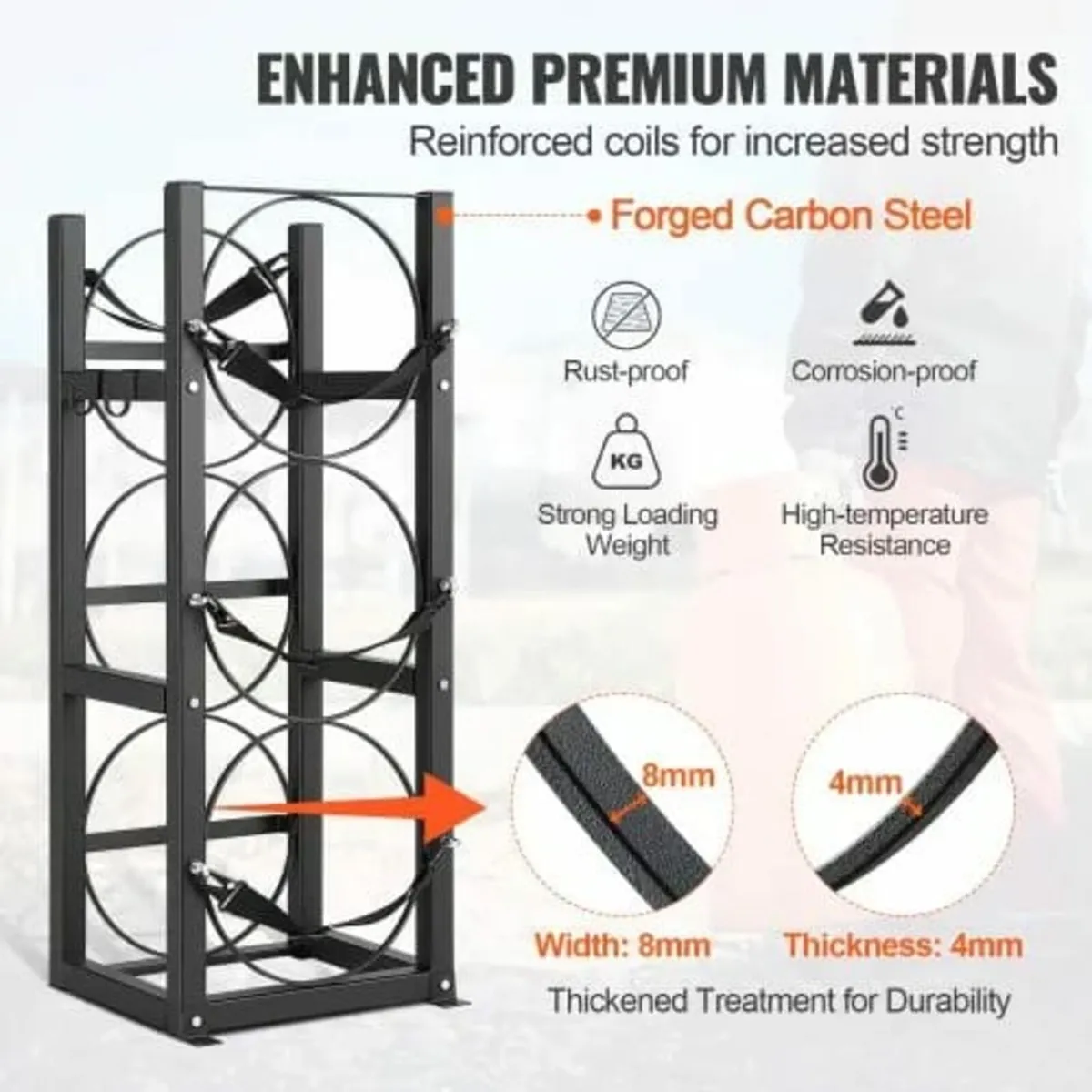 Refrigerant Tank Rack, with 3 x 30lbs Bottle Tanks - Image 2