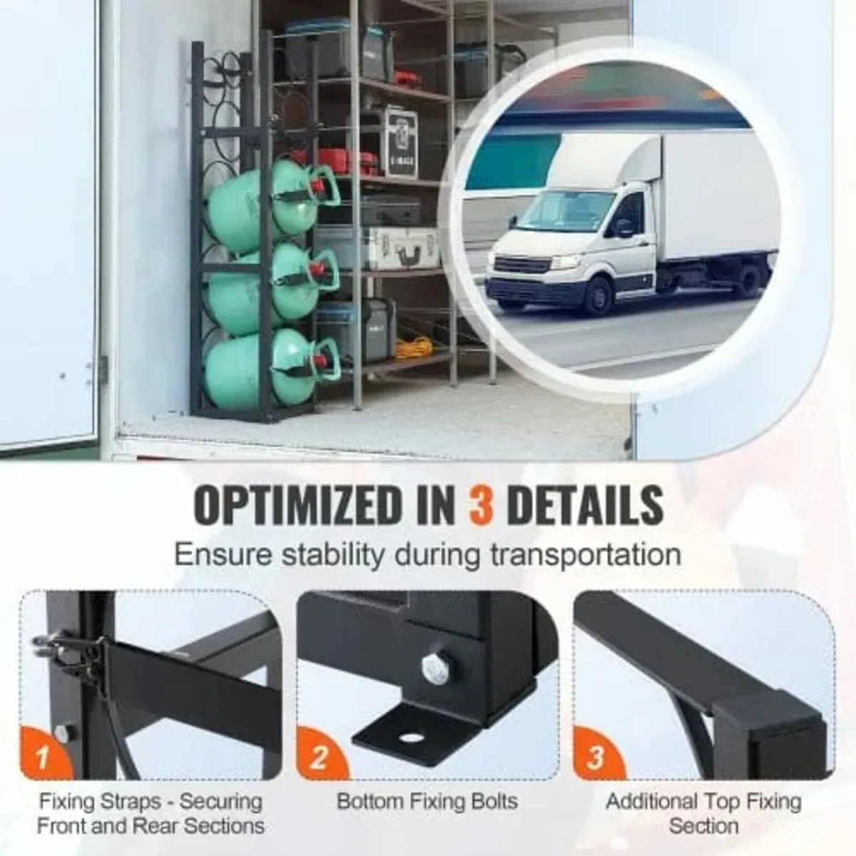 Refrigerant Tank Rack, with 3 x 30lbs and Other 3 - Image 2