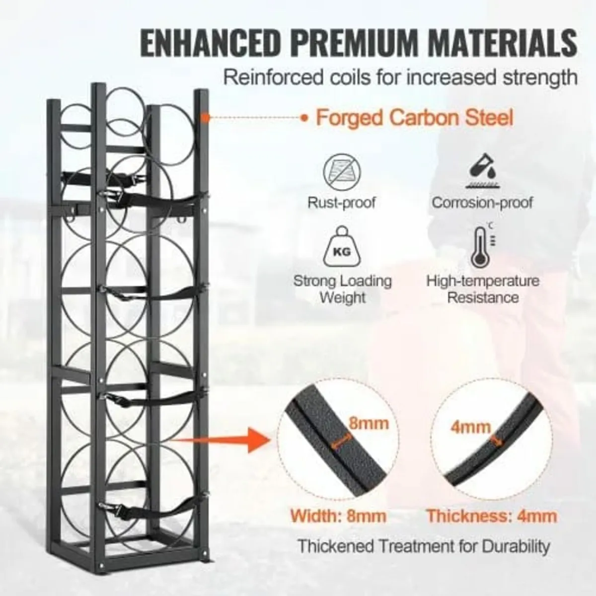 Refrigerant Tank Rack, with 3 x 30lbs and Other 3 - Image 3