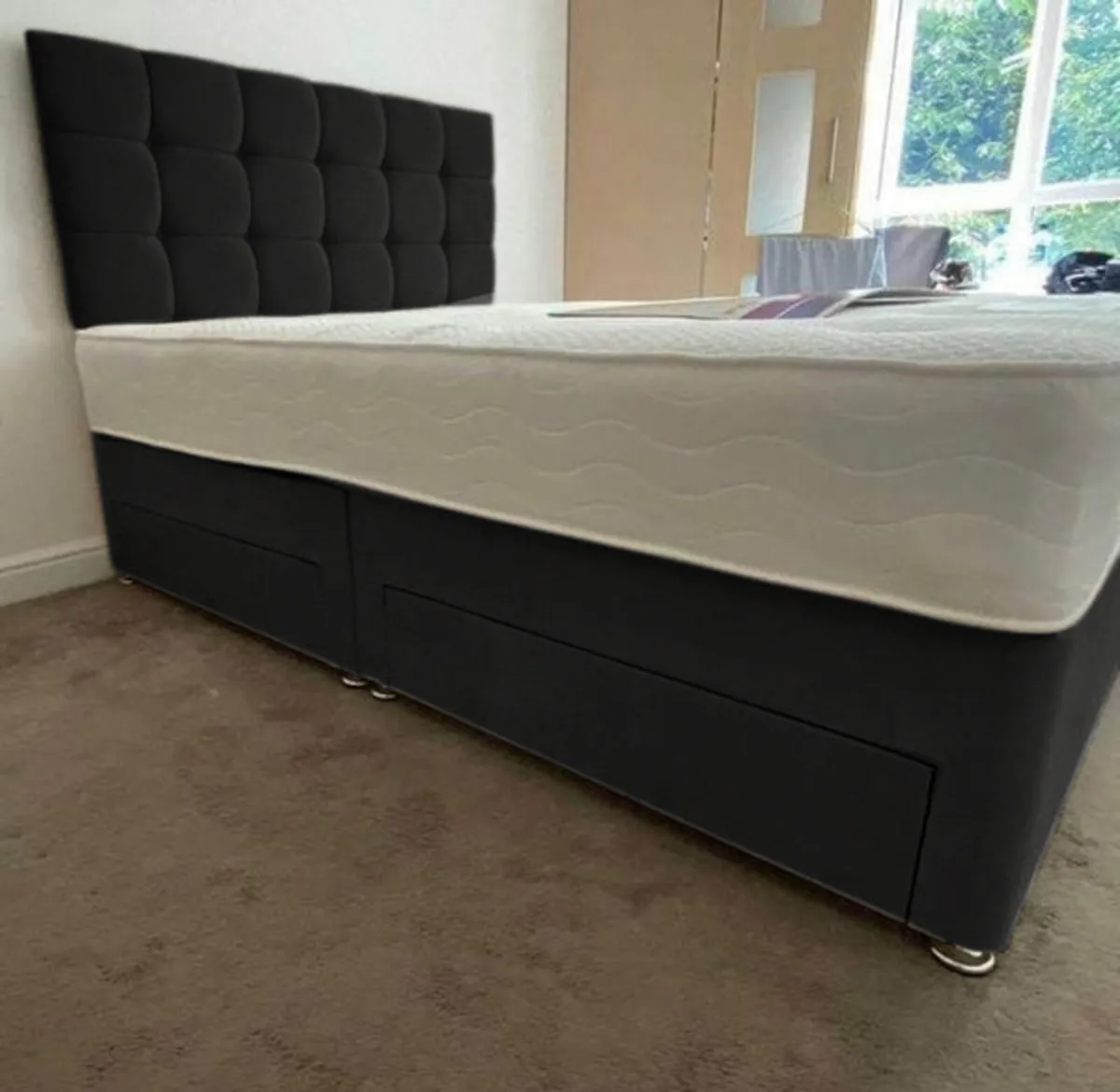New Divan Beds With Headboard Free Delivery - Image 1