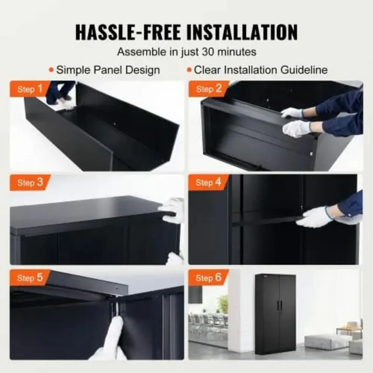 Metal Storage Cabinet, Steel Locking Storage Cabin - Image 4