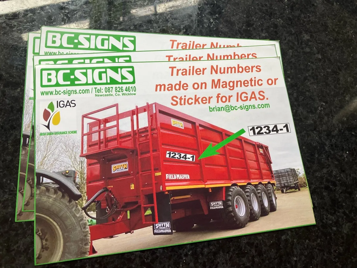IGAS trailer numbers made - Image 1