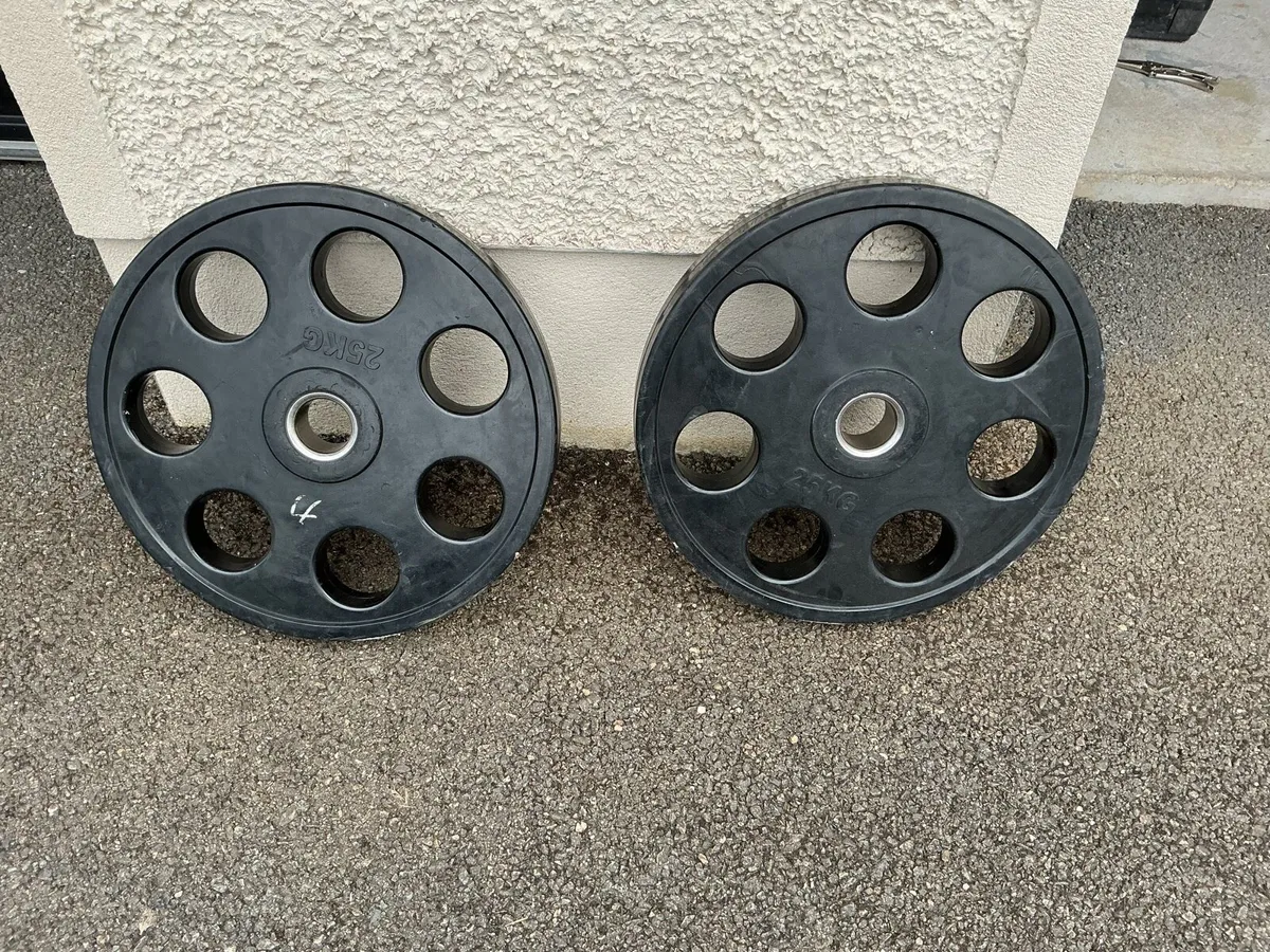 Olympic 220kg bumper weightlifting plates - Image 2