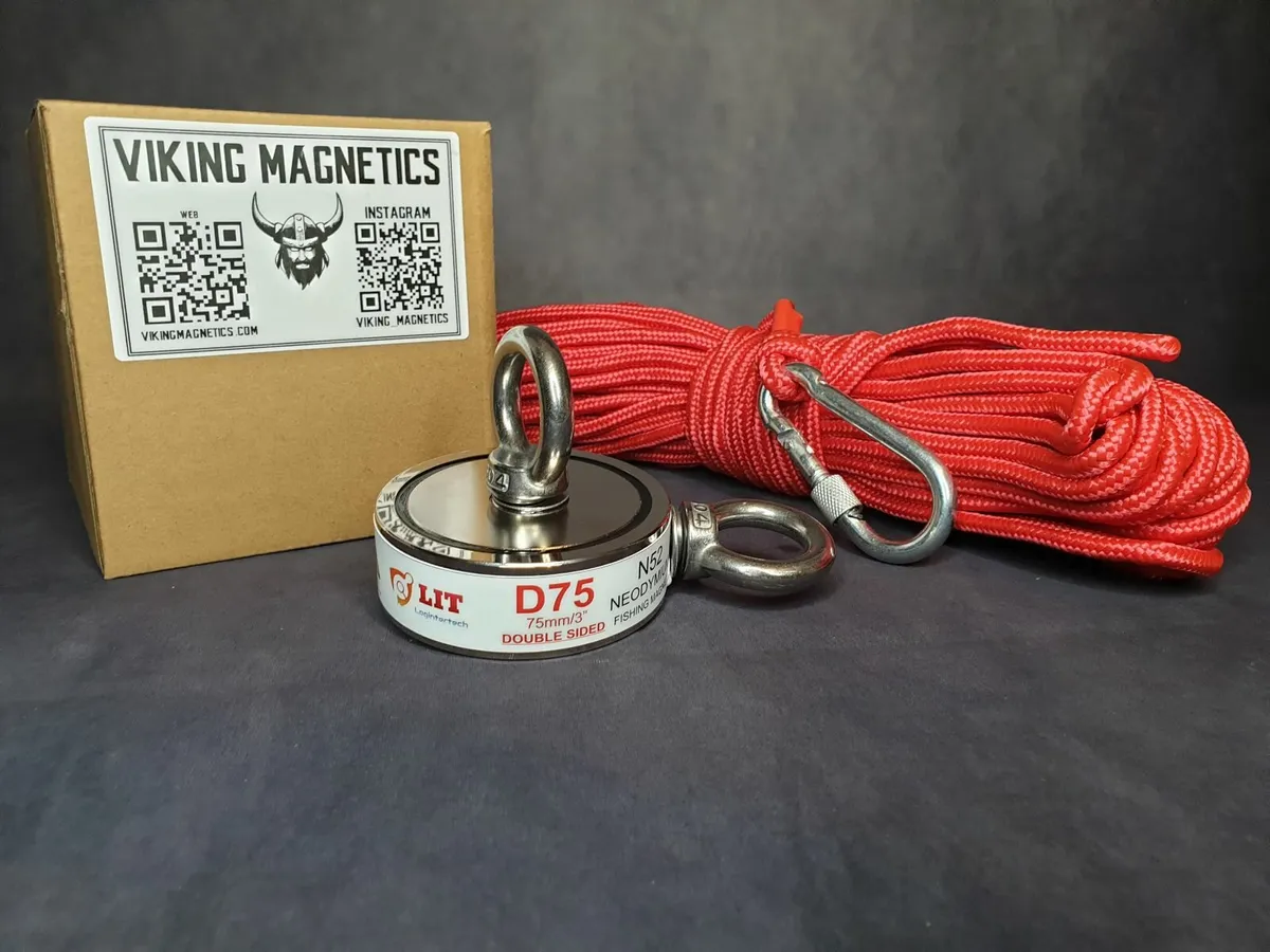 Double Sided 250kg Magnet Fishing Kit D75mm - Image 1