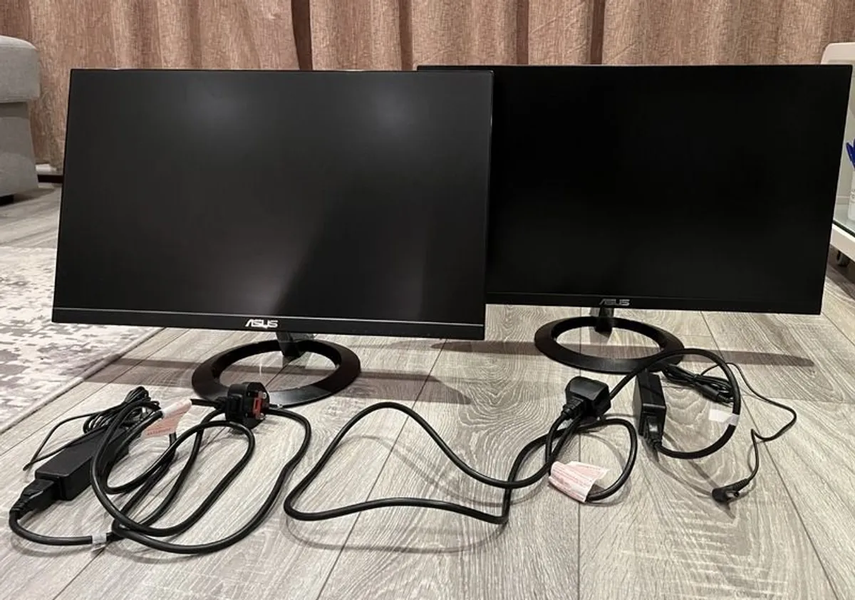 2x ASUS VZ249HE 24 Inch, FHD (1920x1080), IPS, Ultra-Slim Design (Excellent Condition / Original Packaging) - Image 1