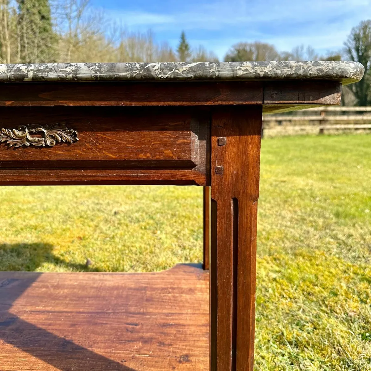 Vintage French Oak Prep /Kitchen Worktable 1920’s - Image 3