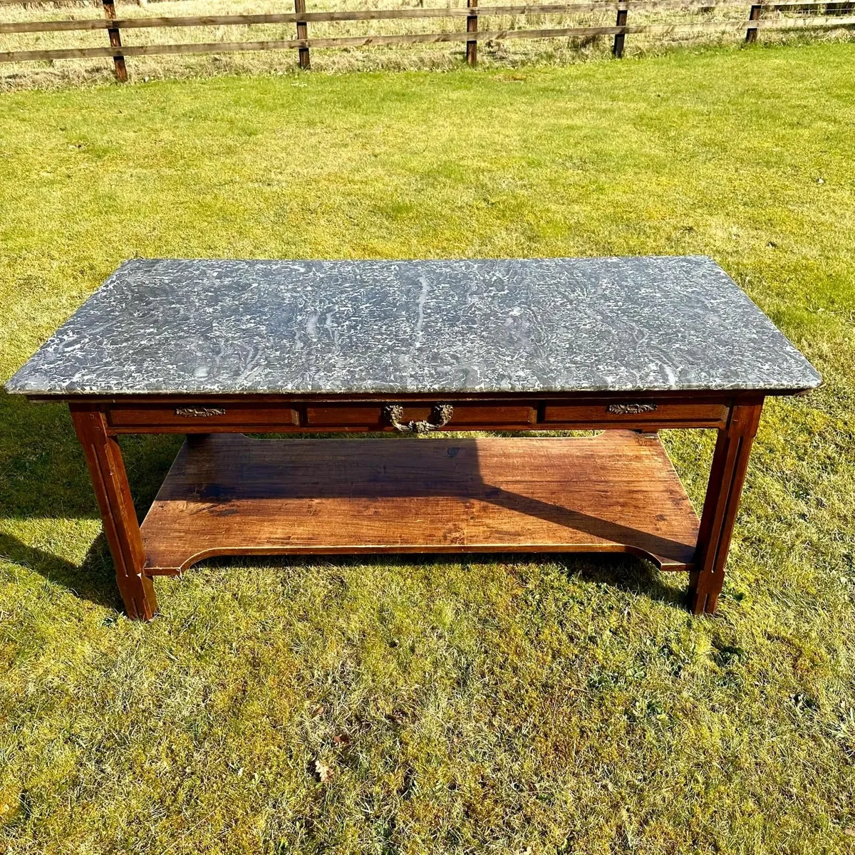 Vintage French Oak Prep /Kitchen Worktable 1920’s - Image 4
