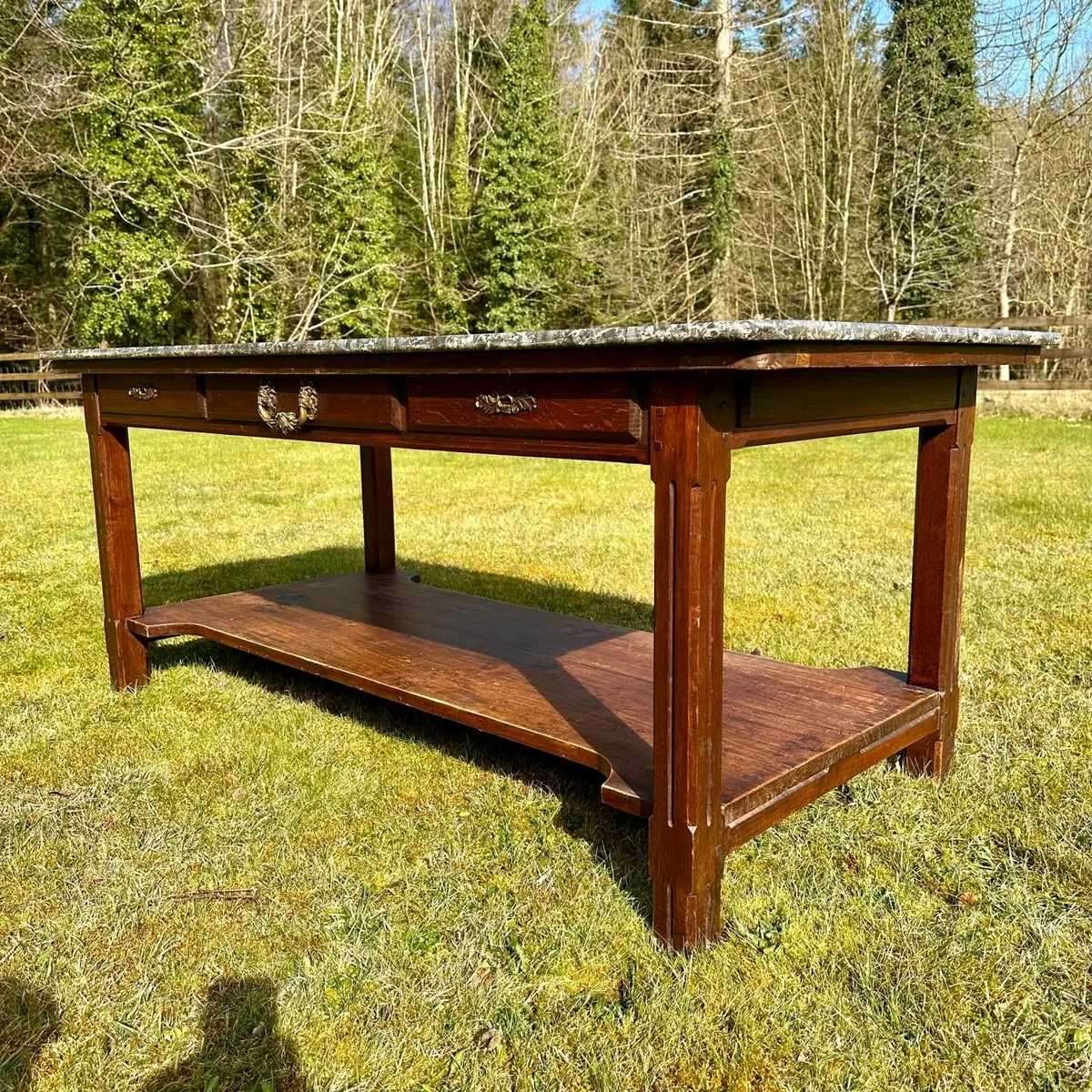 Vintage French Oak Prep /Kitchen Worktable 1920’s - Image 1