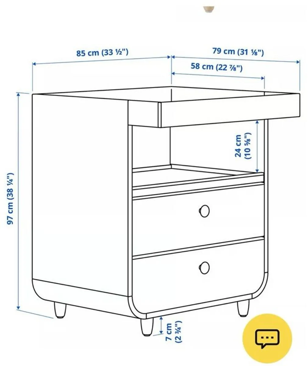 ikea baby pink changing - Image 2