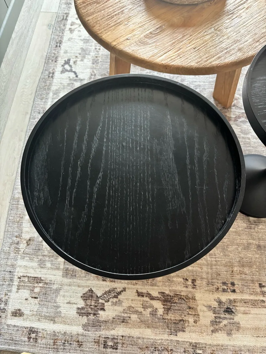 2 Black Scandi Side Tables - Image 2