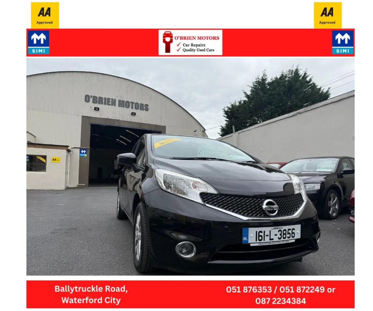 2016 Nissan Note, 1.2 Petrol,4 Door Hatch/Back - Image 4