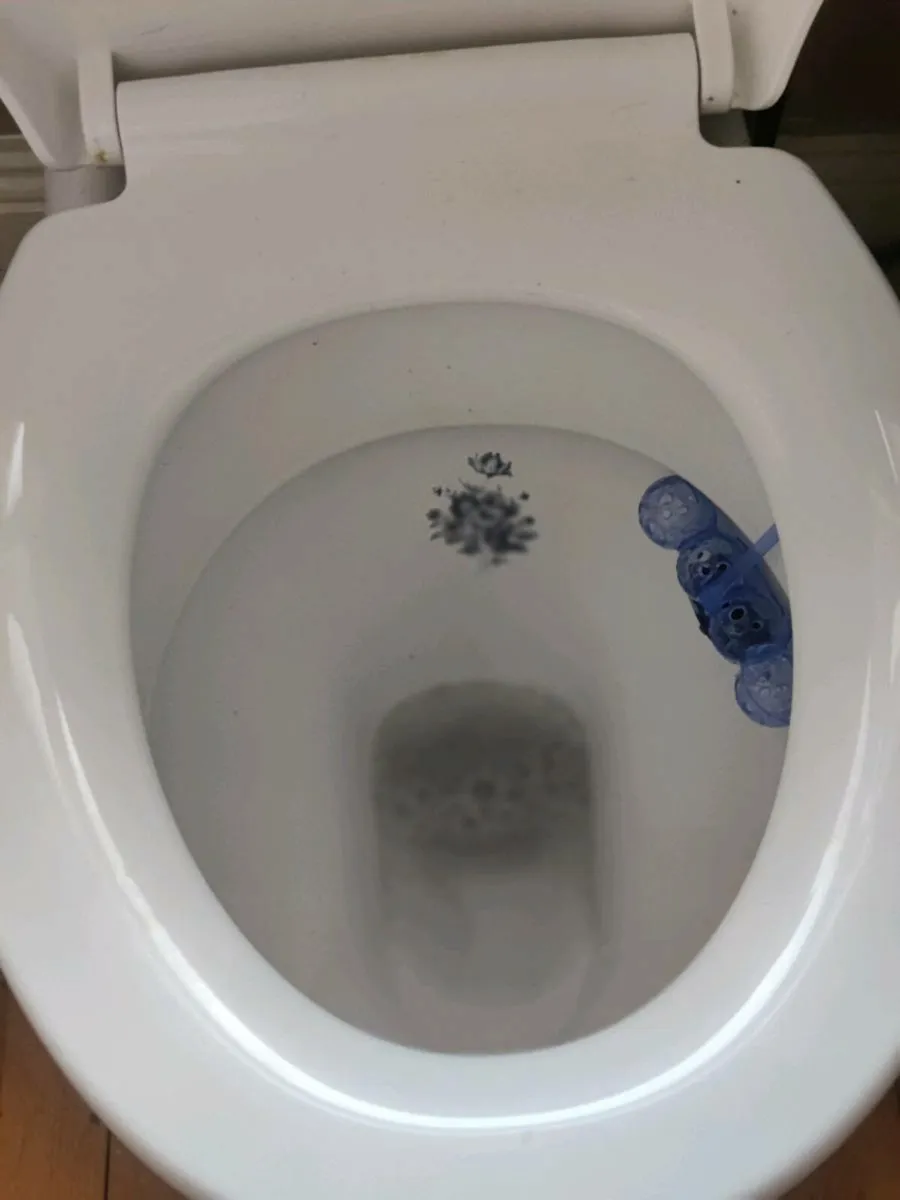 Vintage Bathroom sink with unit and toilet - Image 3