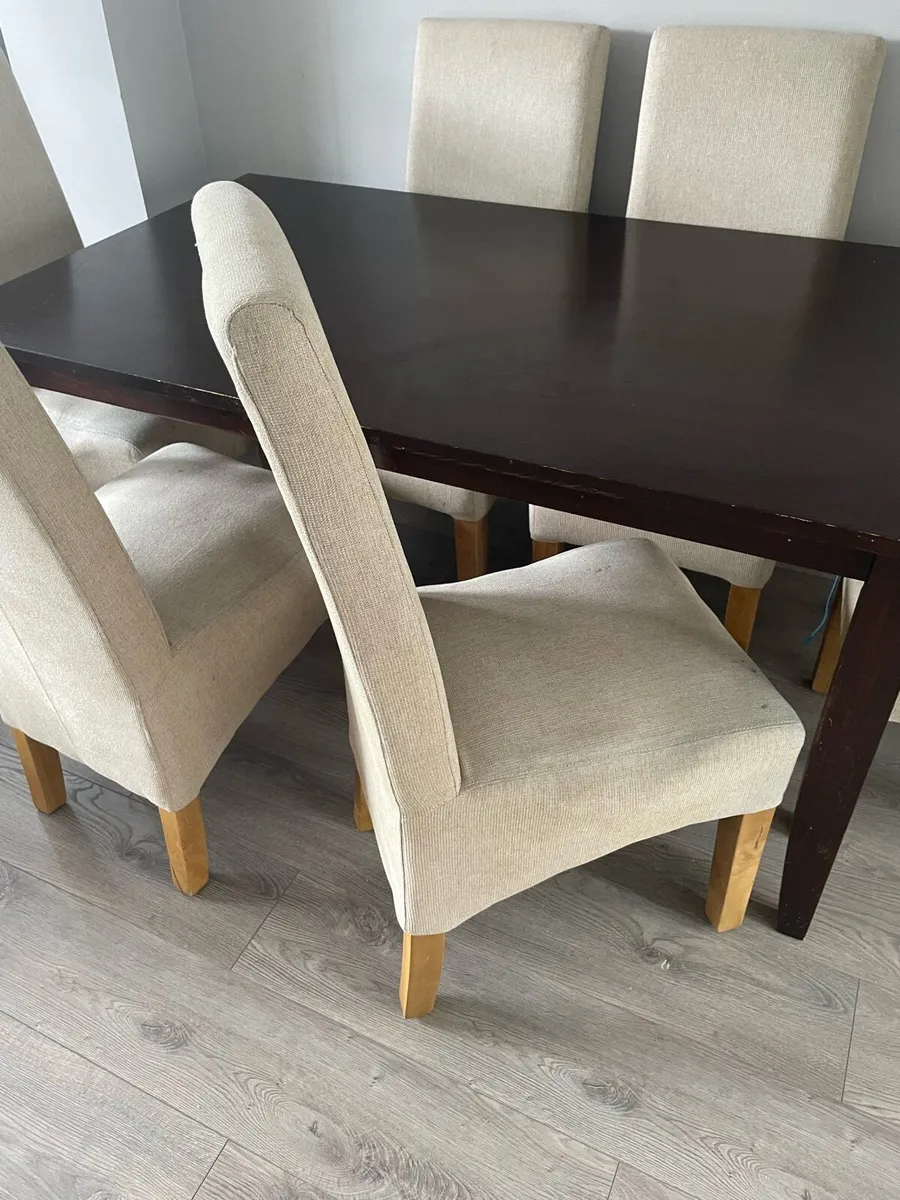 Table and 6 chairs (Free) - Image 2
