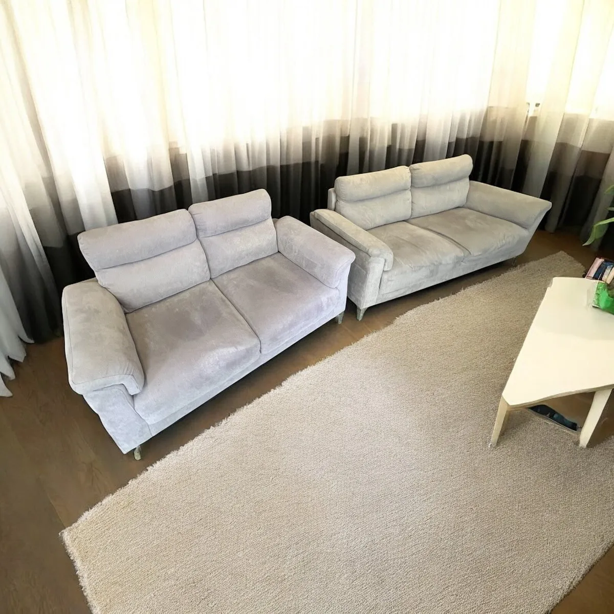 Grey 3+2 sofa set delivery available - Image 1