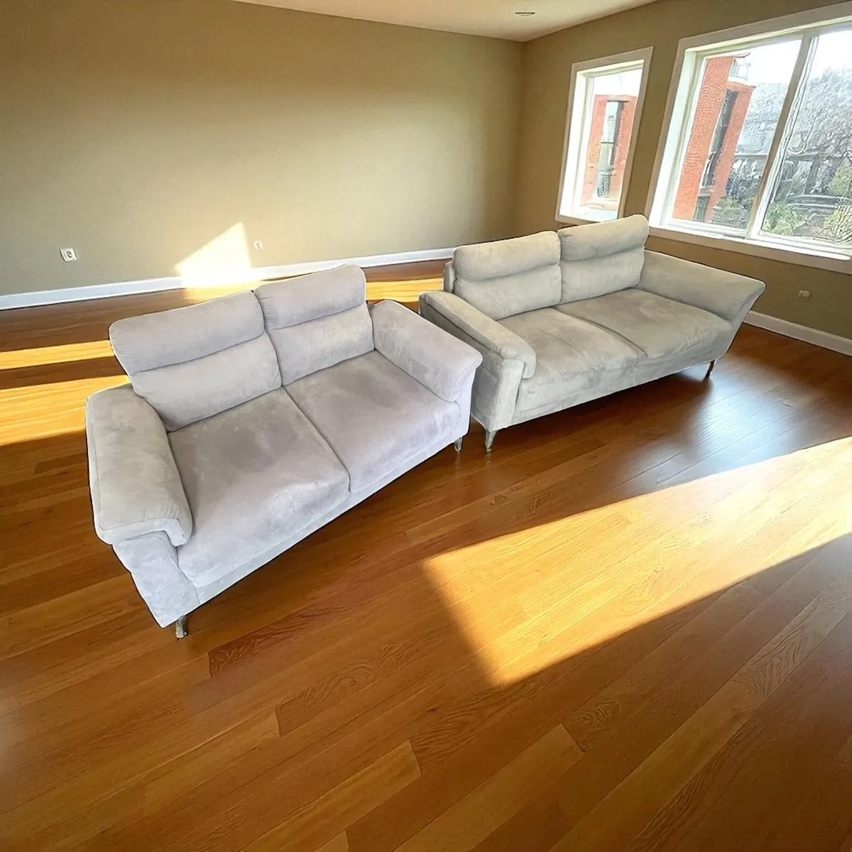 Grey 3+2 sofa set delivery available - Image 2