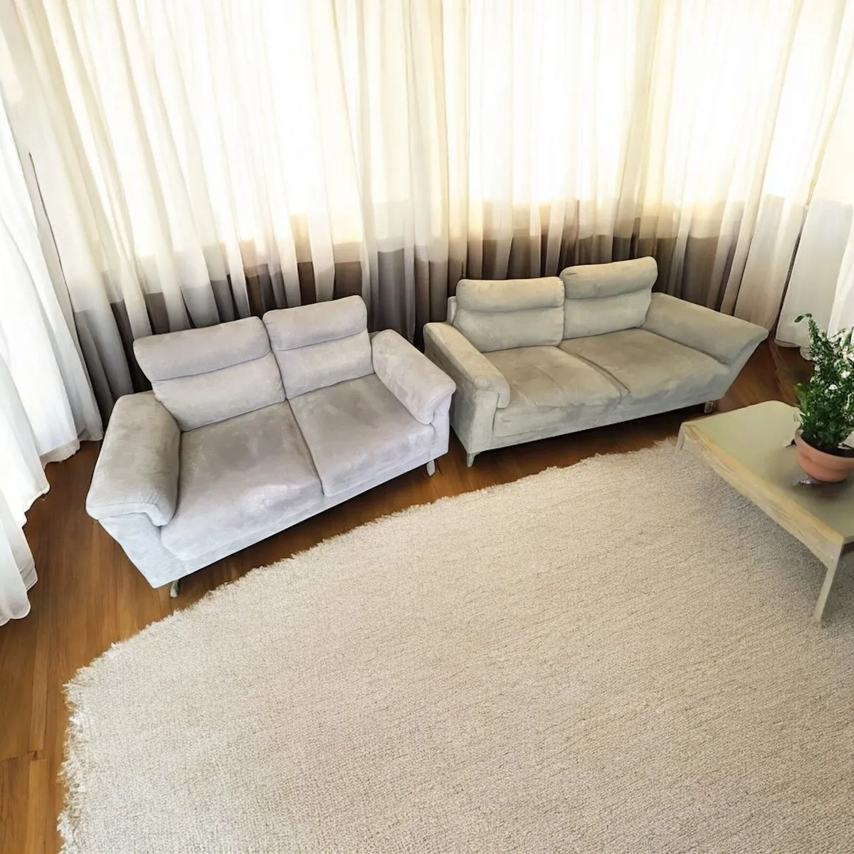 Grey 3+2 sofa set delivery available - Image 4