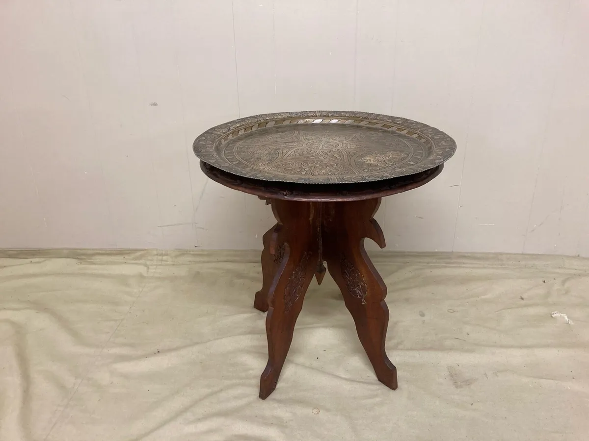 Indian Brass Table - Image 1