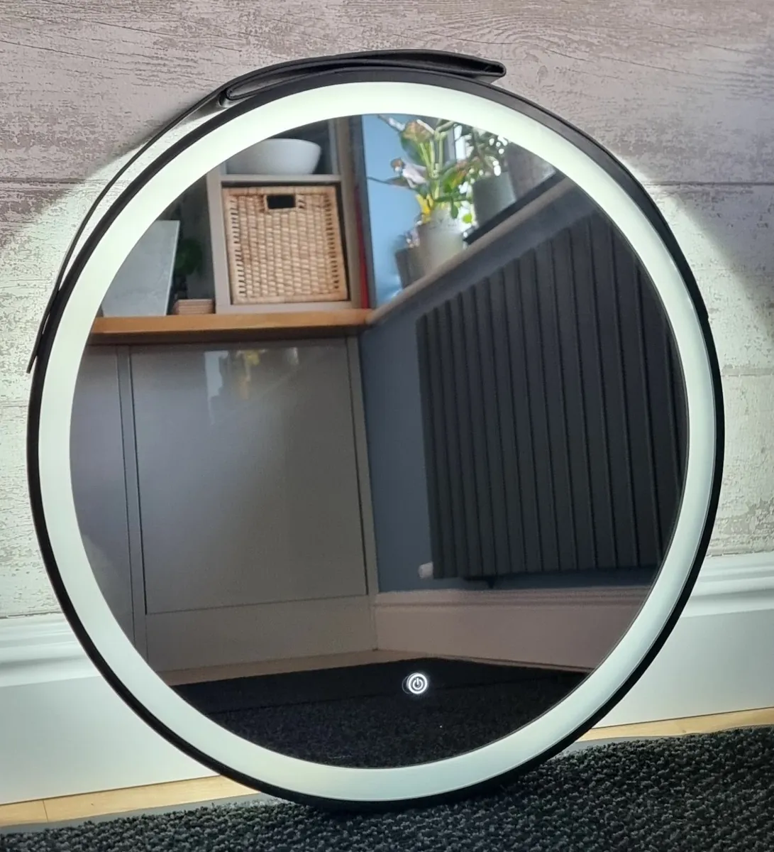 LED Bathroom Mirror Black Frame Demister Antifog - Image 3