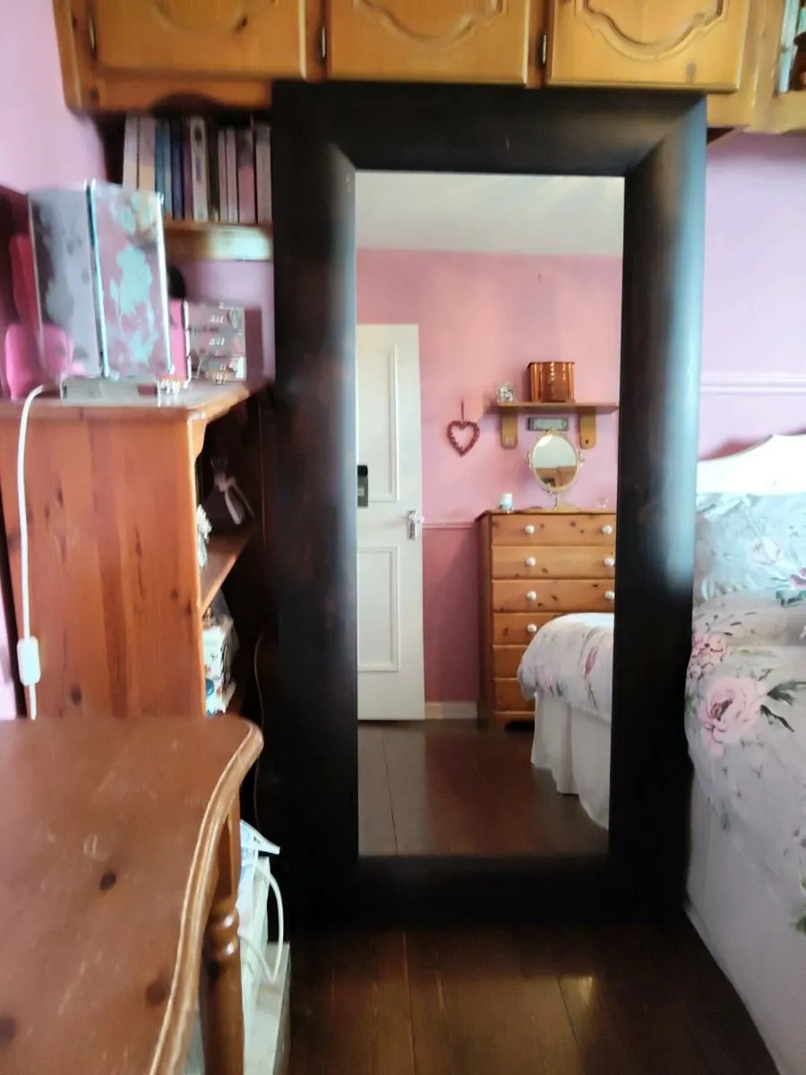Large Vintage Mirror - Image 1