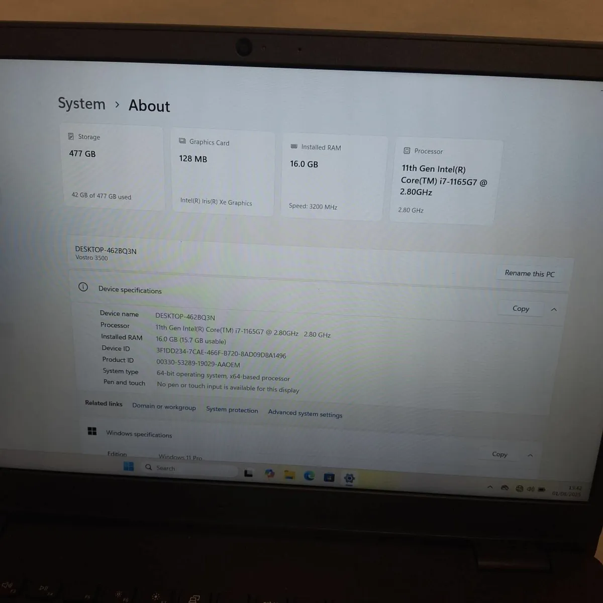 Dell Vostro 3500 Laptop | i7-1165G7 | 16GB RAM | - Image 3