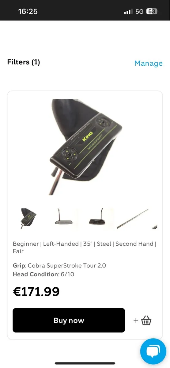 Left Handed Cobra King WideSport putter - Image 4
