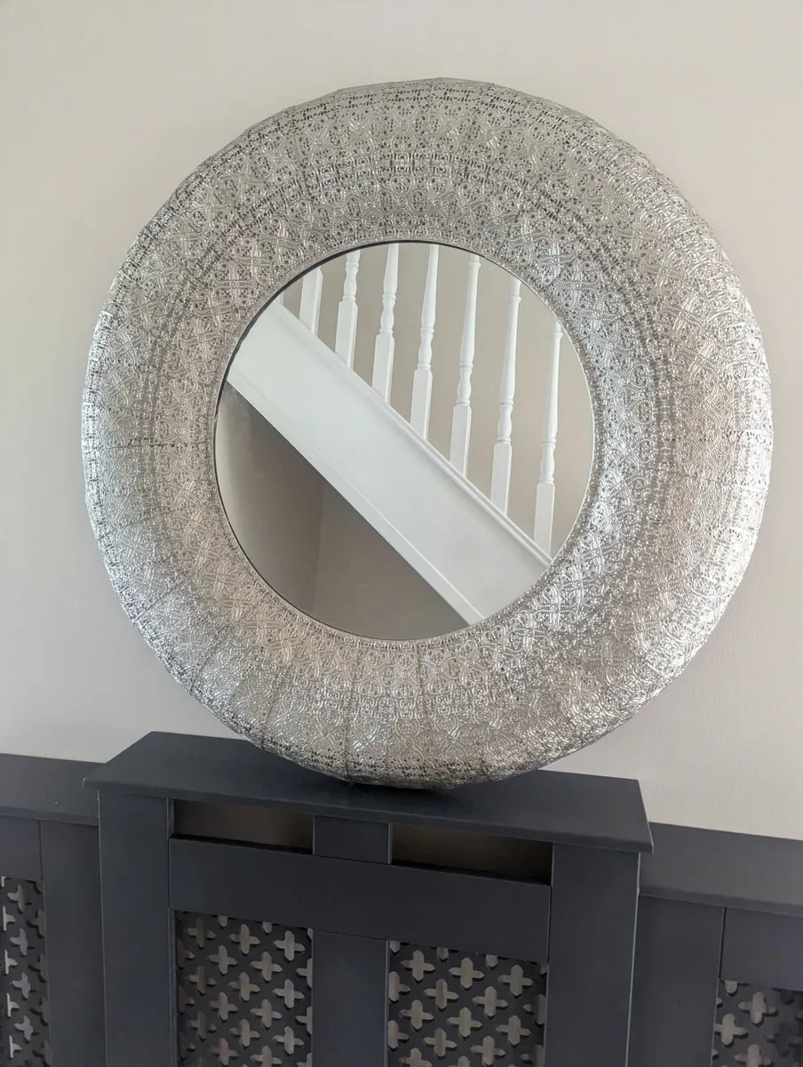 Large Silver Mirror - Image 1