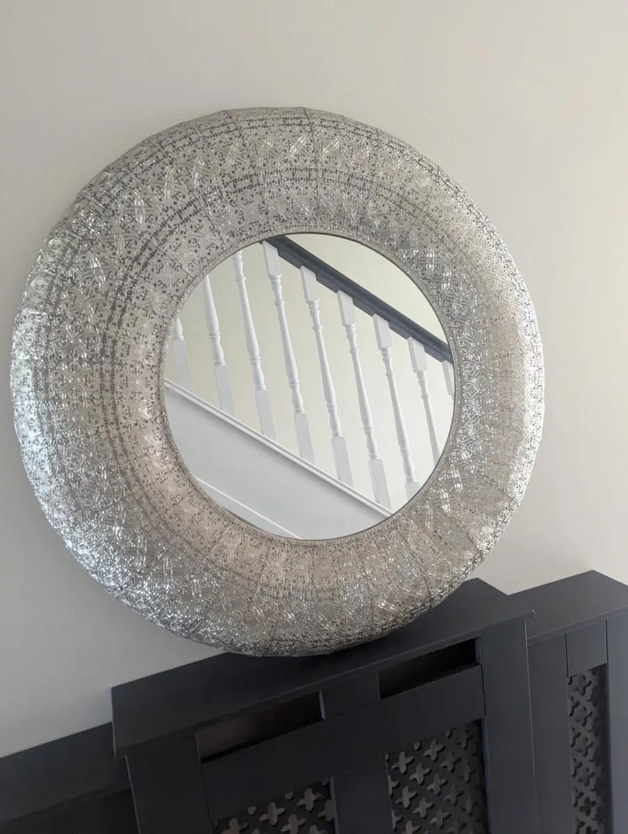 Large Silver Mirror - Image 2