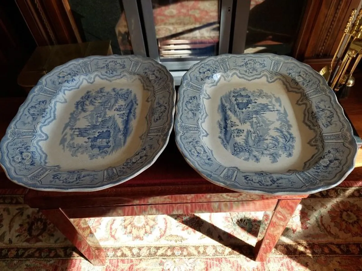 Antique Cochran 'Syria' meat platters - Image 2