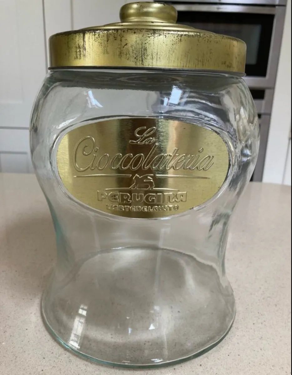 Glass Chocolate Biscuits Jar Perugina - Image 2