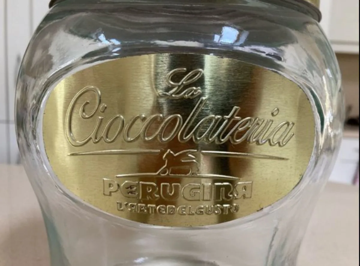 Glass Chocolate Biscuits Jar Perugina - Image 3