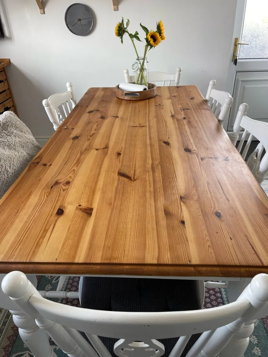 Solid Wood Table and 6 Chairs - Image 1
