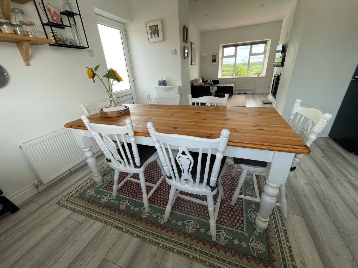 Solid Wood Table and 6 Chairs - Image 4