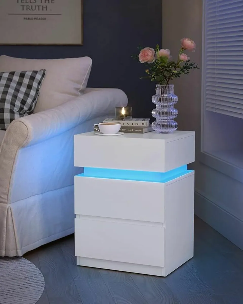 Bedside table with LED lighting Bedside Table - Image 4