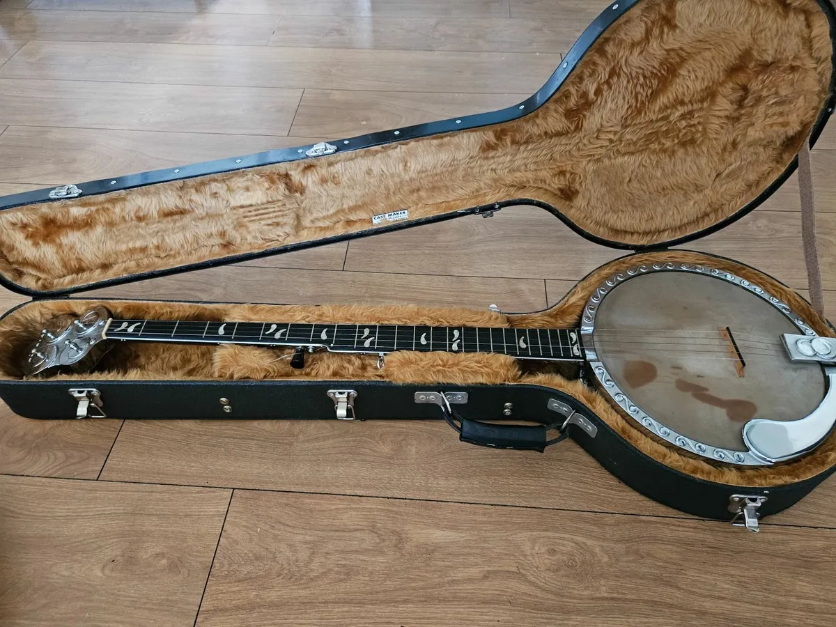 Merlin long neck 5-string banjo - Image 1