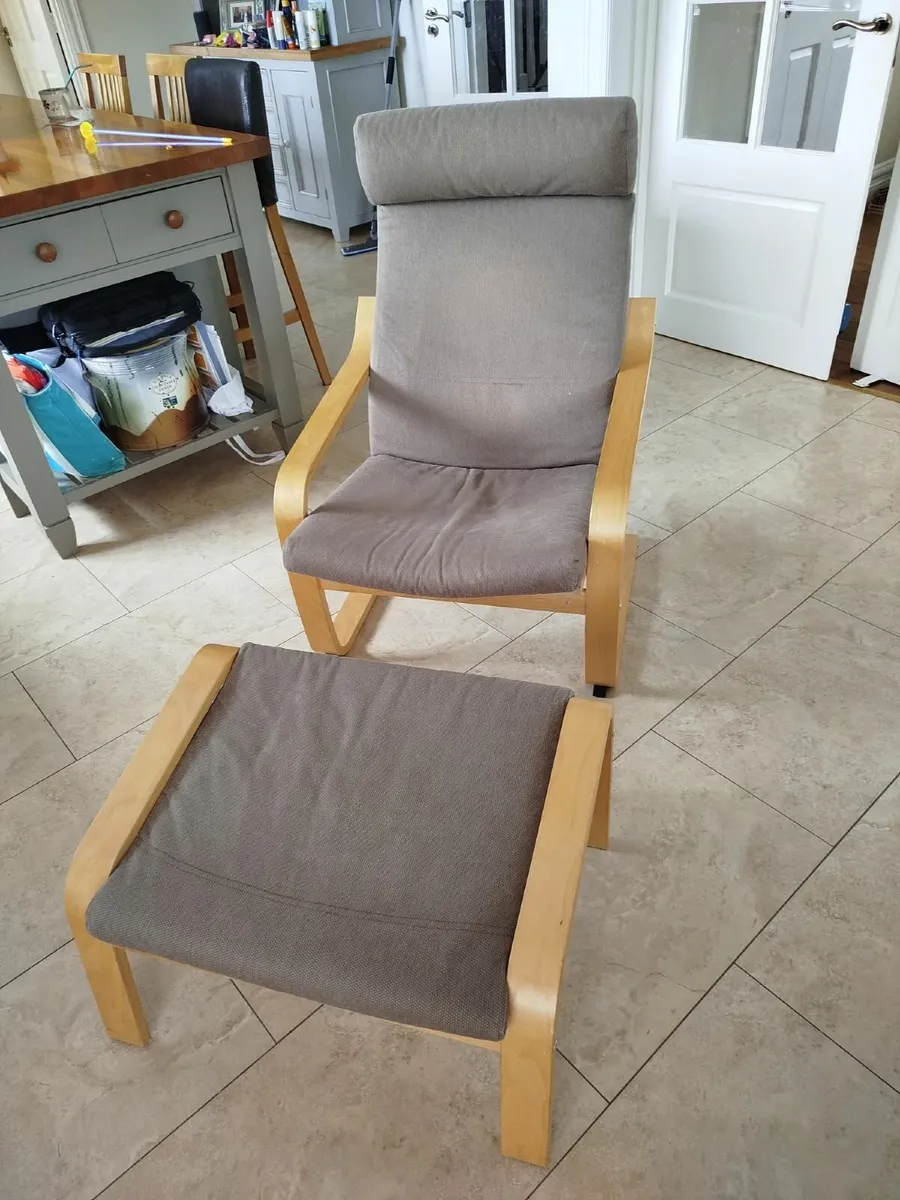 Ikea armchair and foot stool - Image 3