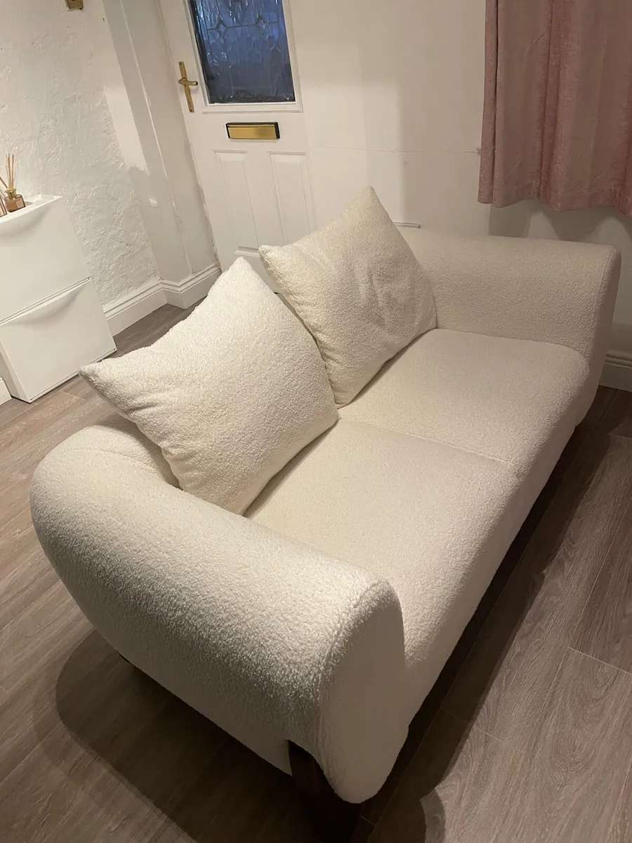 Two seater white couch - Image 3