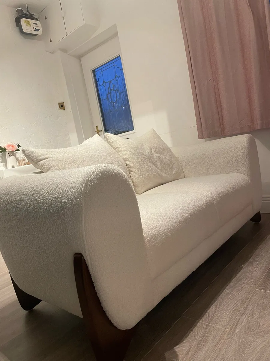 Two seater white couch - Image 4