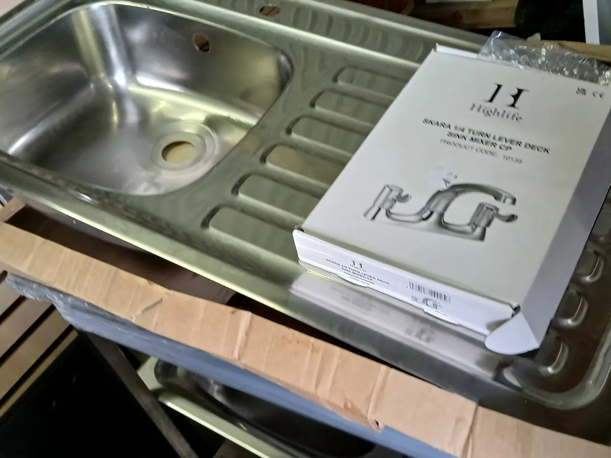 Stainless steel sink / & fittings ..delivered - Image 1