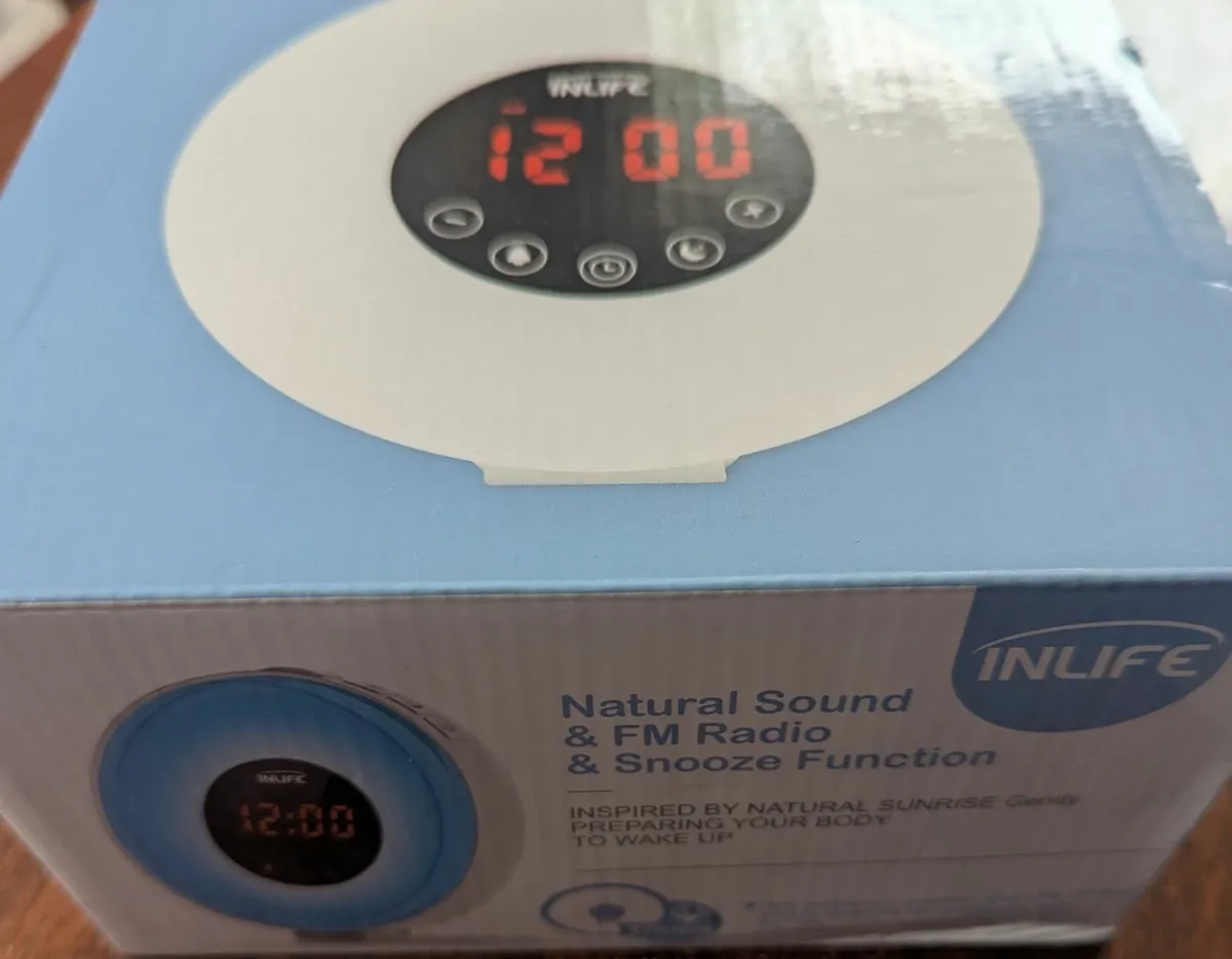 Natural Sound and Lights Clock and FM Radio - Image 1