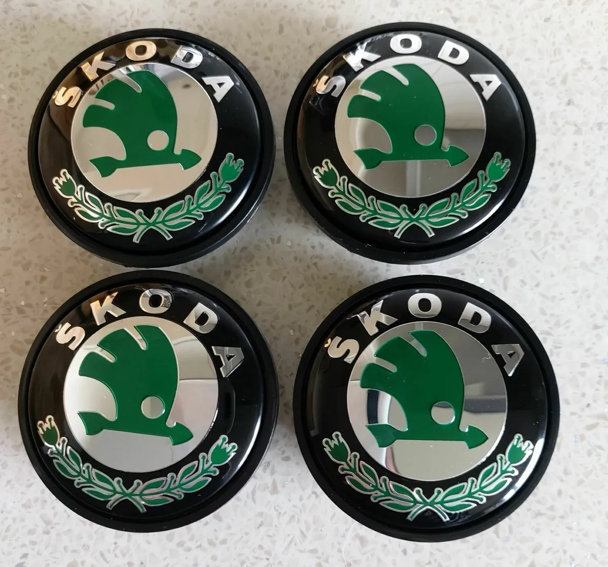 4 x Skoda Caps For VW Wheels - FREE POST - Image 1
