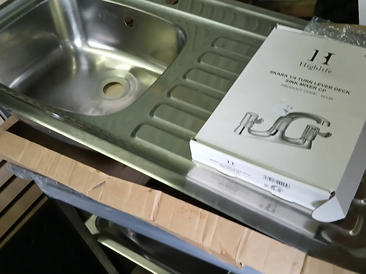 Staneless steel  sink unit/ & fittings  delivered - Image 2
