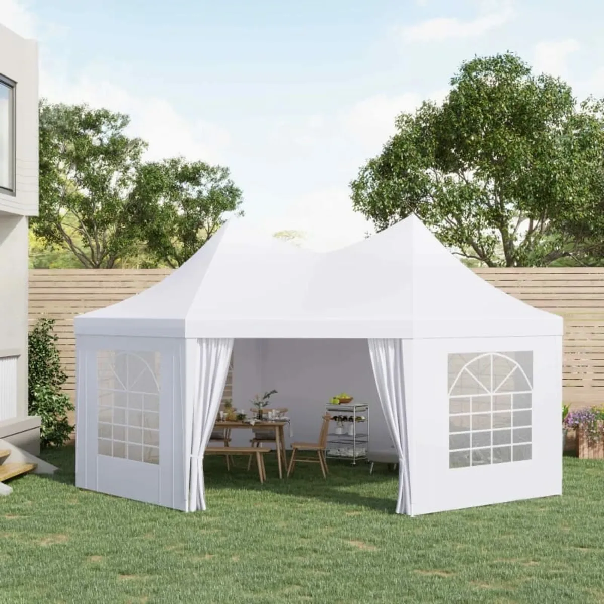 22' x 16' ft Canopy Party Event Tent with 2 Pull-B - Image 3