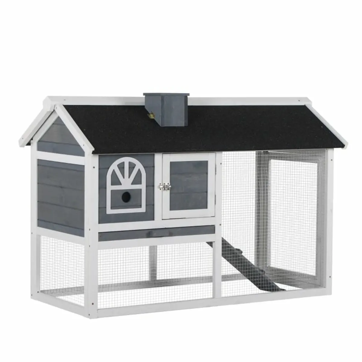 Rabbit Hutch Wood Bunny Cage for Outdoor Indoor w/ - Image 1