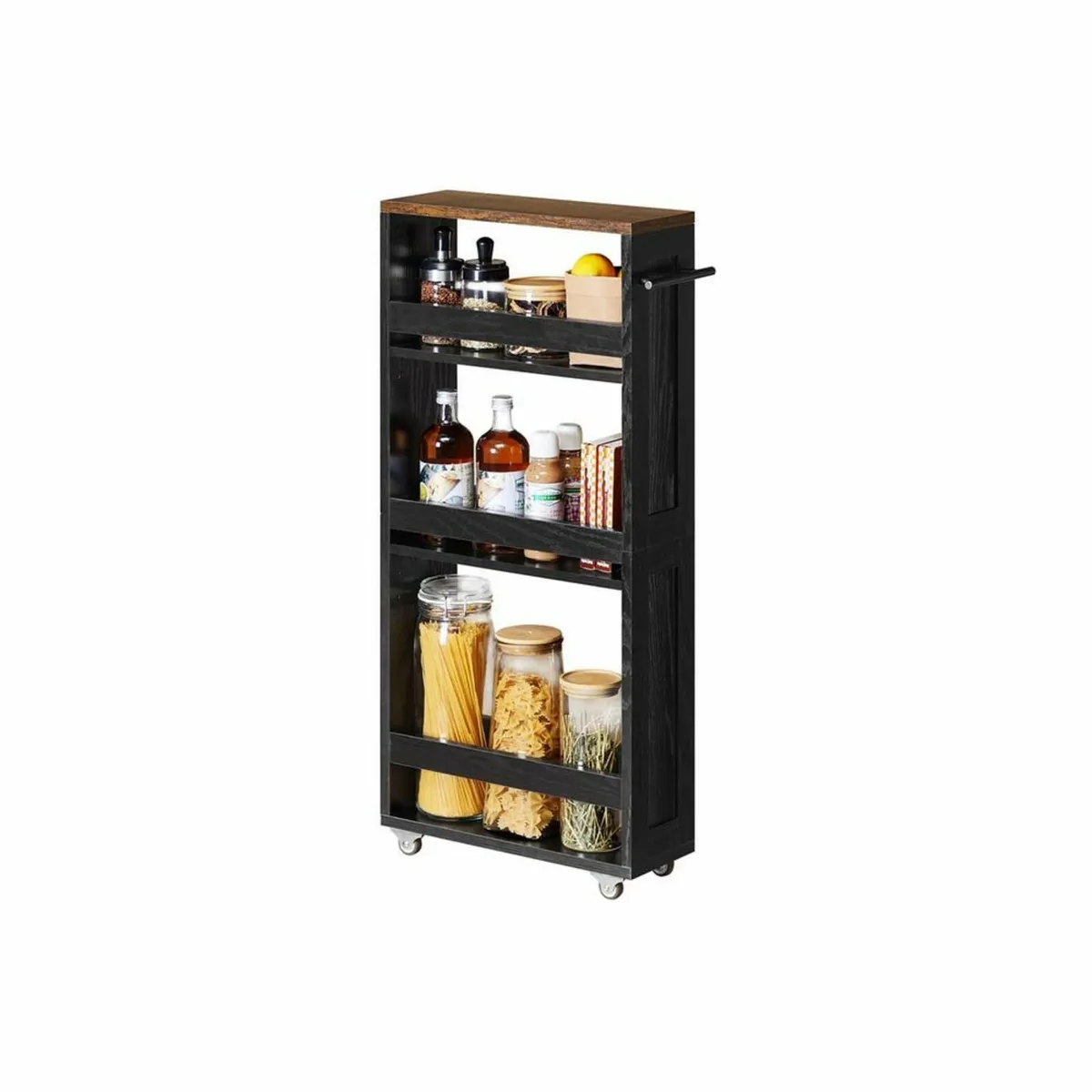 Narrow Trolley with Four Tiers and Handle - Image 2