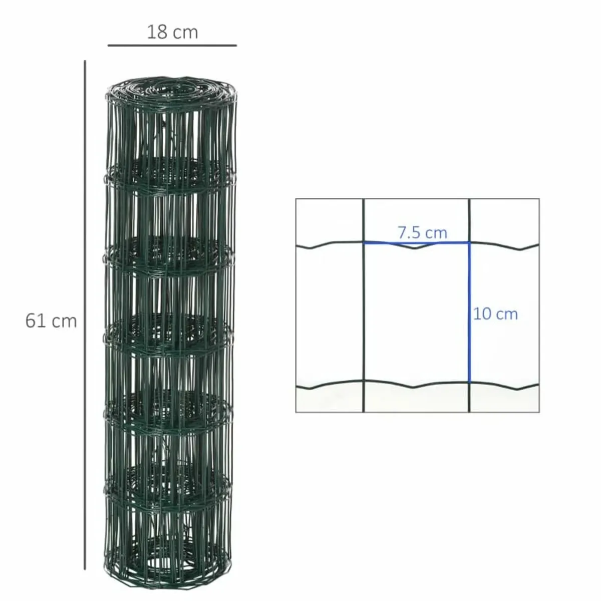 61cm x 1000cm Chicken Wire Mesh, Foldable PVC Coat - Image 3