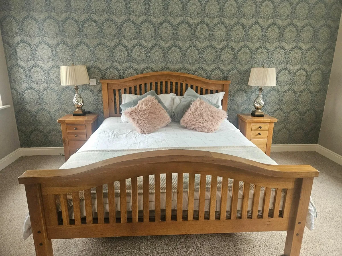 Super king Bed, lockers and dresser - Image 1