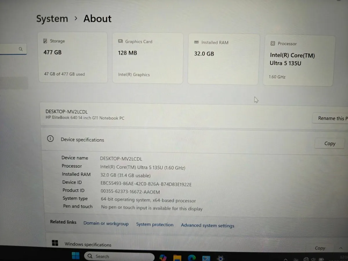 New HP Elitebook 640 G11 | Intel Ultra 5 | 32GB | - Image 4