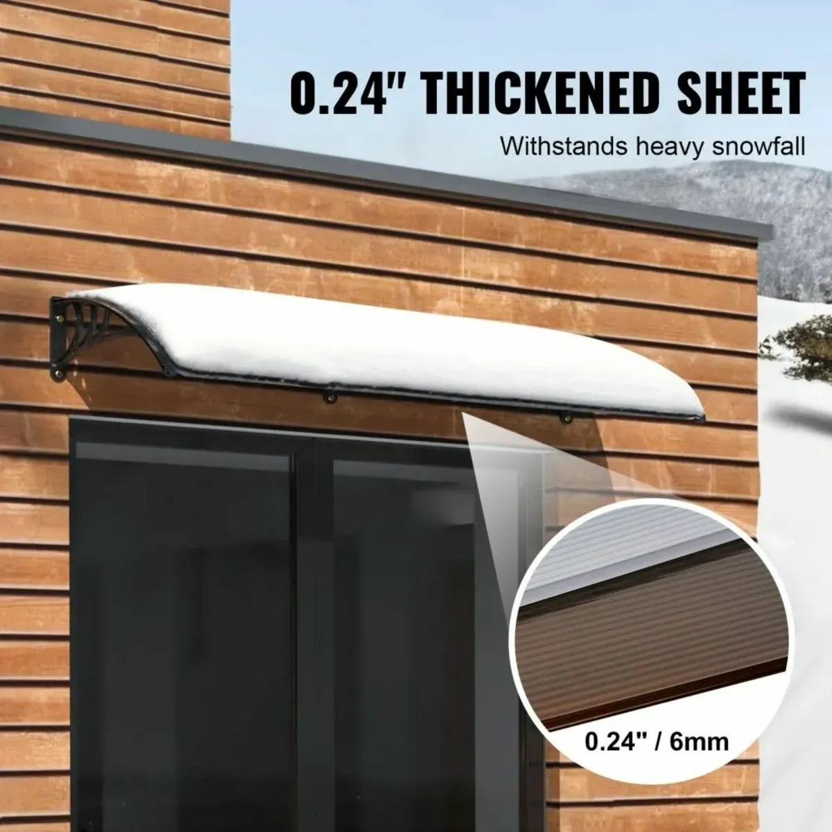 Window Door Awning Canopy 40" x 40", UPF 50+ Polyc - Image 4