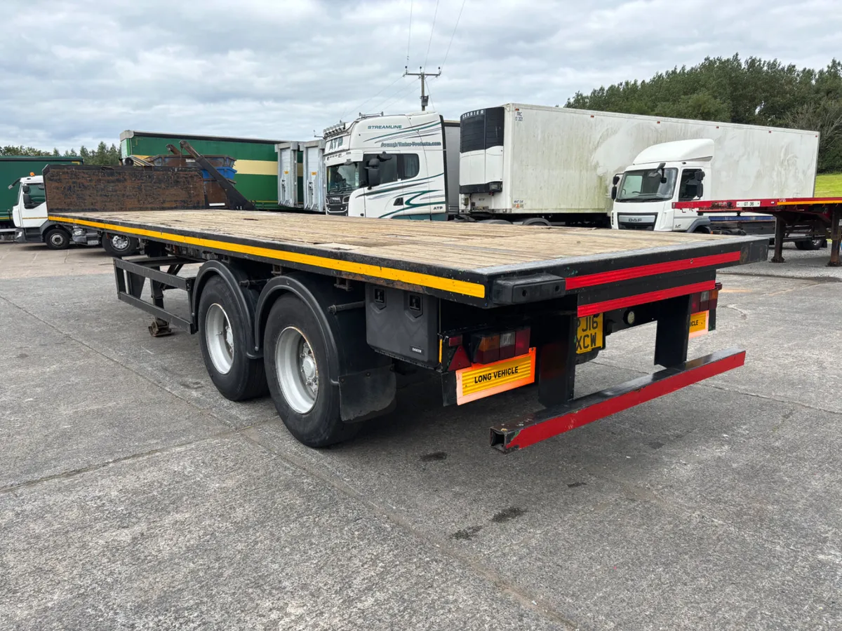 30 Foot Flat trailer Twist locks Drum Brakes - Image 1